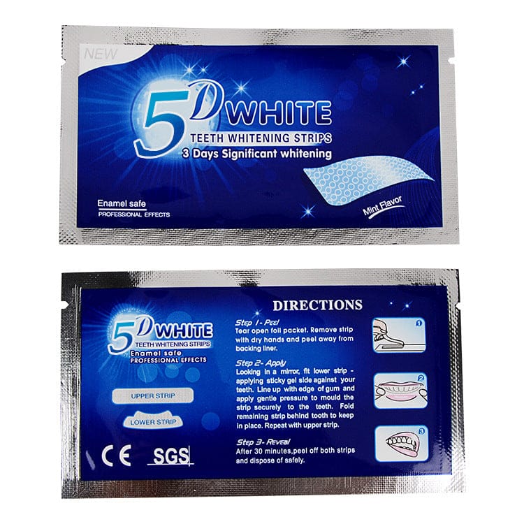 5D Gel Teeth Whitening Strips Dental Kit for Veneers False Teeth-Photo Color