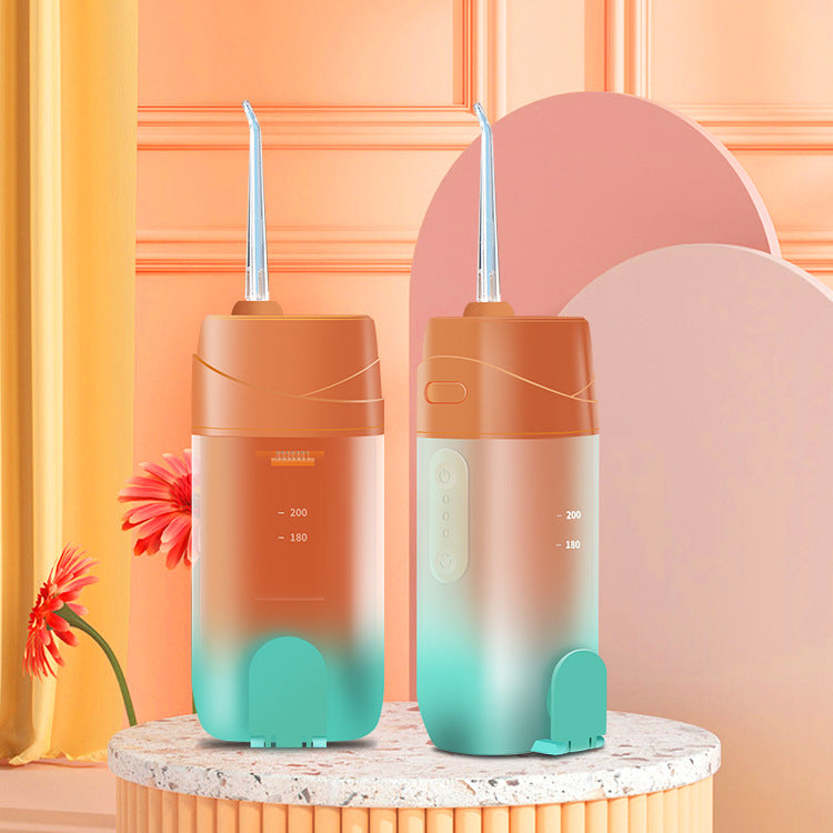 Electric Waterproof Dental Flosser IPX7 Home Oral Cleaning-Orange