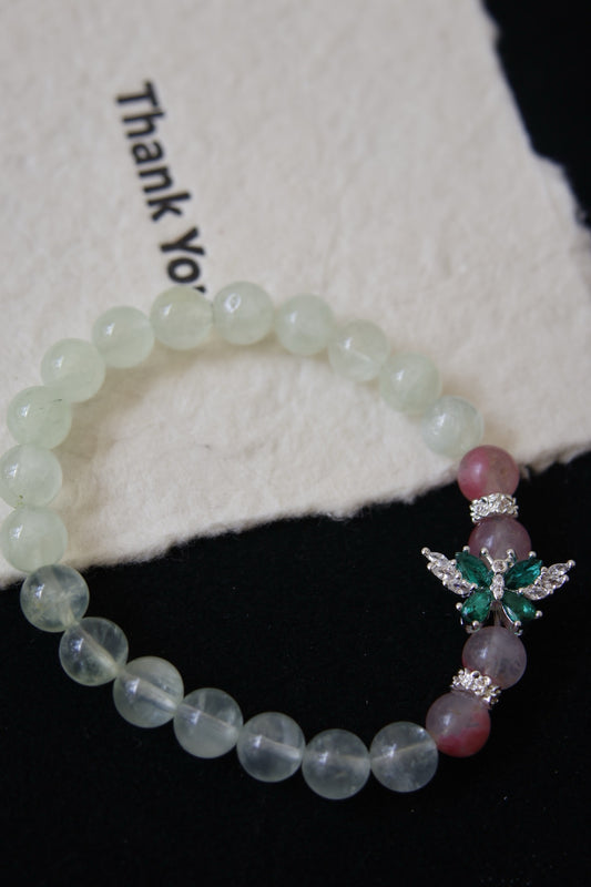[Spring's Whisper] Women’s Verdant Vines & Cherry Blossoms Bracelet