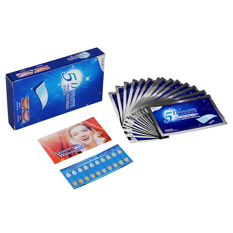 5D Gel Teeth Whitening Strips Dental Kit for Veneers False Teeth-Photo Color