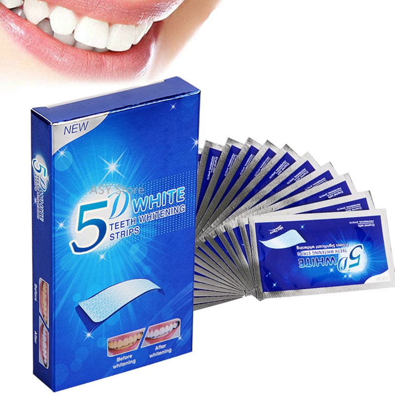5D Gel Teeth Whitening Strips Dental Kit for Veneers False Teeth-Photo Color